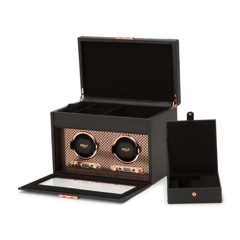 WOLF 1834 Axis Double Watch Winder With Storage – Copper - Image 4