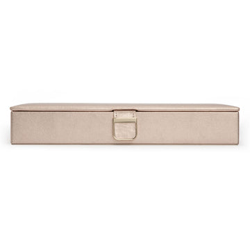 WOLF 1834 Palermo Safe Deposit Box - Rose Gold Leather Jewelry Travel Case - Image 1