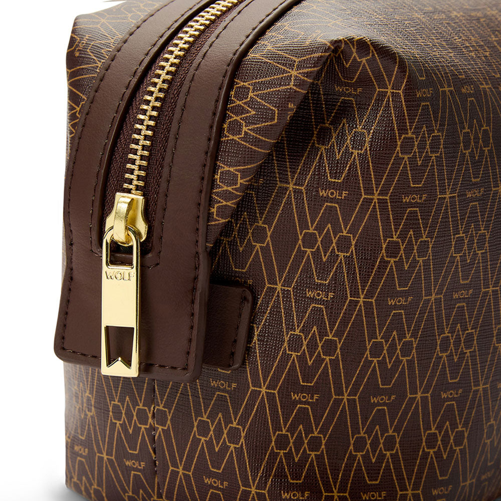 WOLF 1834 Signature Washbag – Brown (Vegan, Recycled Materials) - Image 5