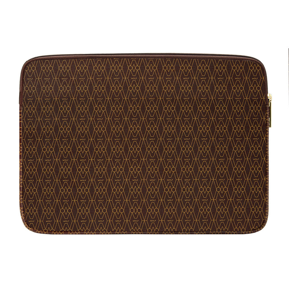 WOLF 1834 Signature Laptop Zip Case – Brown (13.5") - Image 4