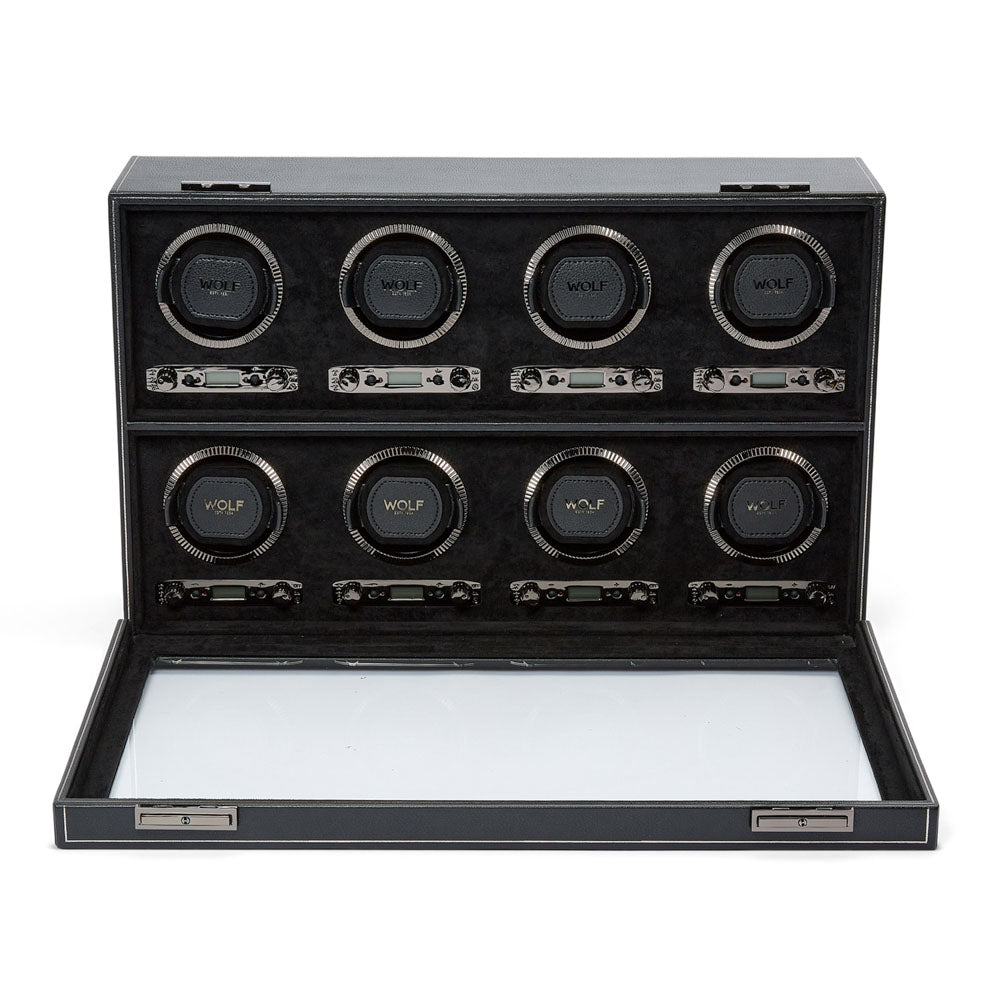 WOLF 1834 British Racing 8-Piece Watch Winder – Black - Image 2