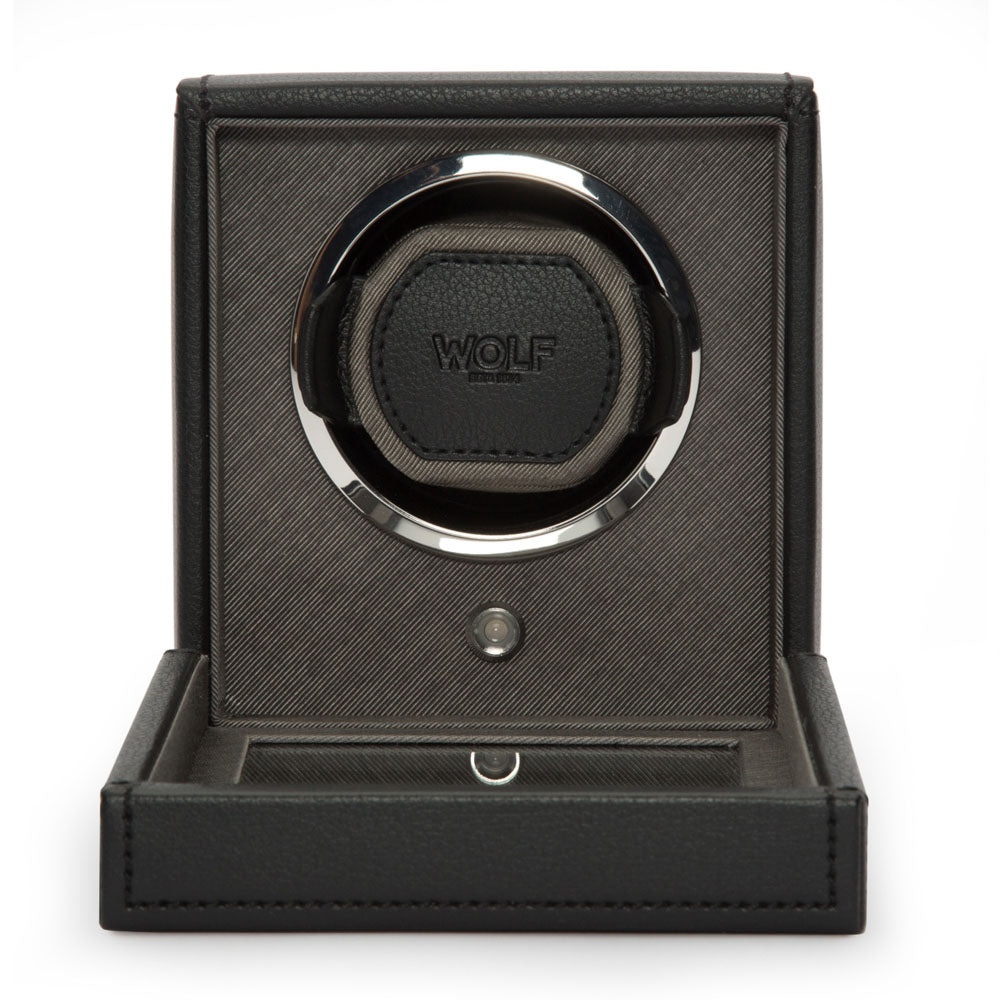 WOLF 1834 Cub Single Watch Winder with Cover - Black - Image 3