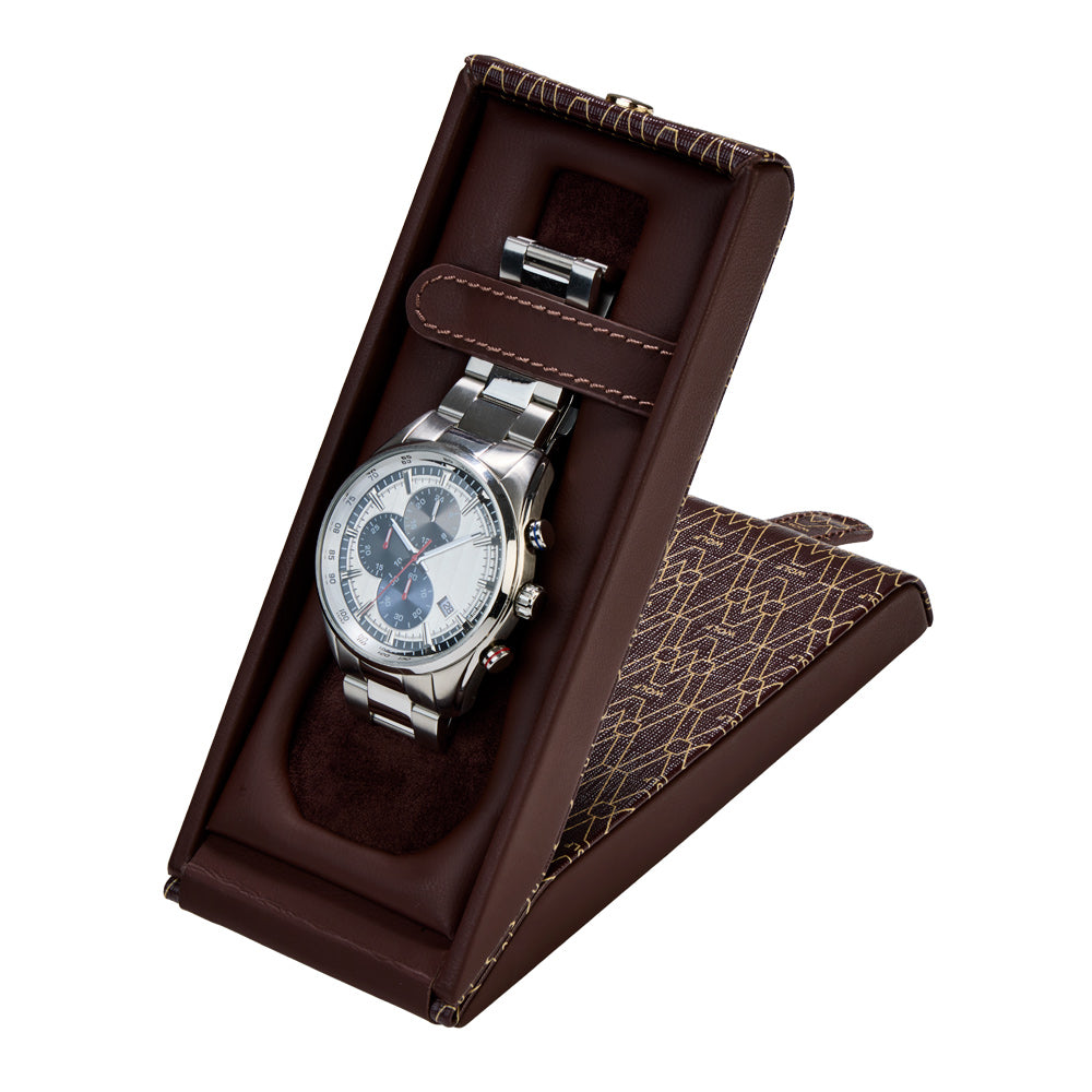 WOLF 1834 Signature Flip Watch Stand - Brown - Image 3