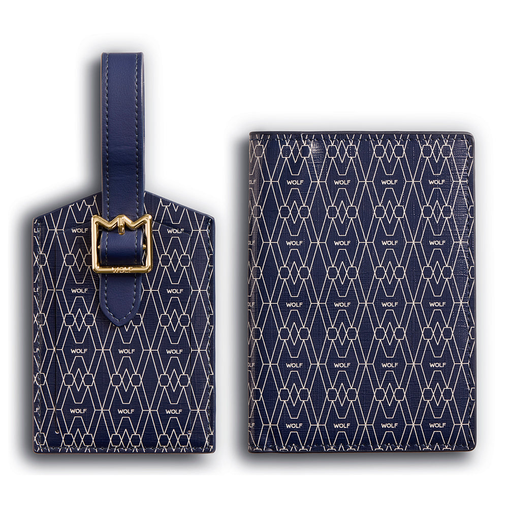 WOLF 1834 Signature Passport & Luggage Tag Gift Set – Blue - Image 2