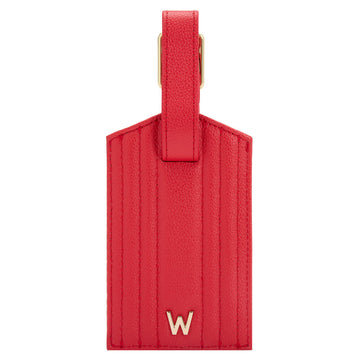 WOLF 1834 Mimi Luggage Tag – Red Quilted Travel Accessory - Image 1