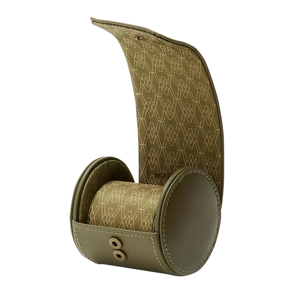 WOLF 1834 Earth Single Watch Roll – Olive Apple Leather - Image 3