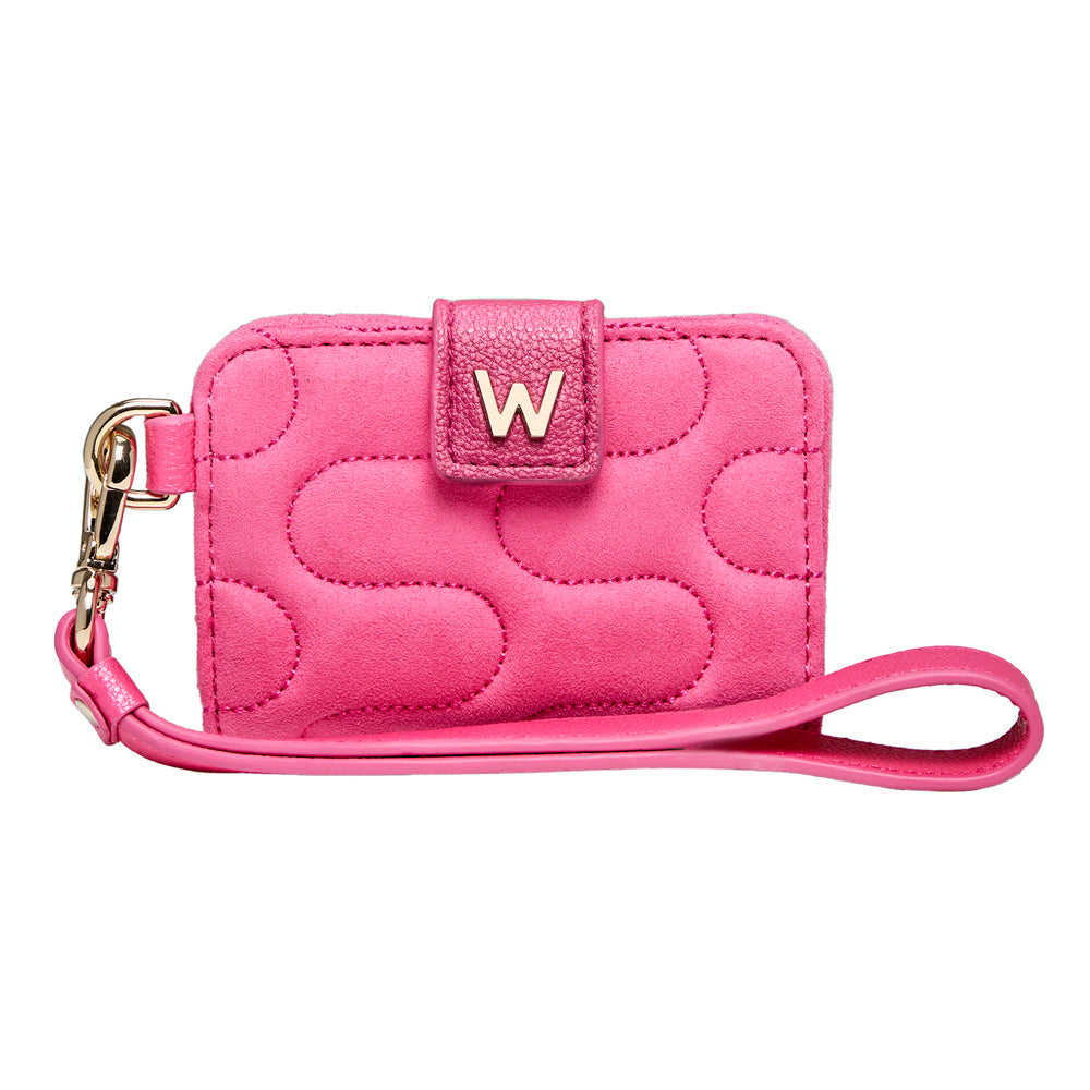 WOLF 1834 Mimi Swirl Card Case – Pink Flash, 4 Card Slots, Detachable Wristlet - Image 2