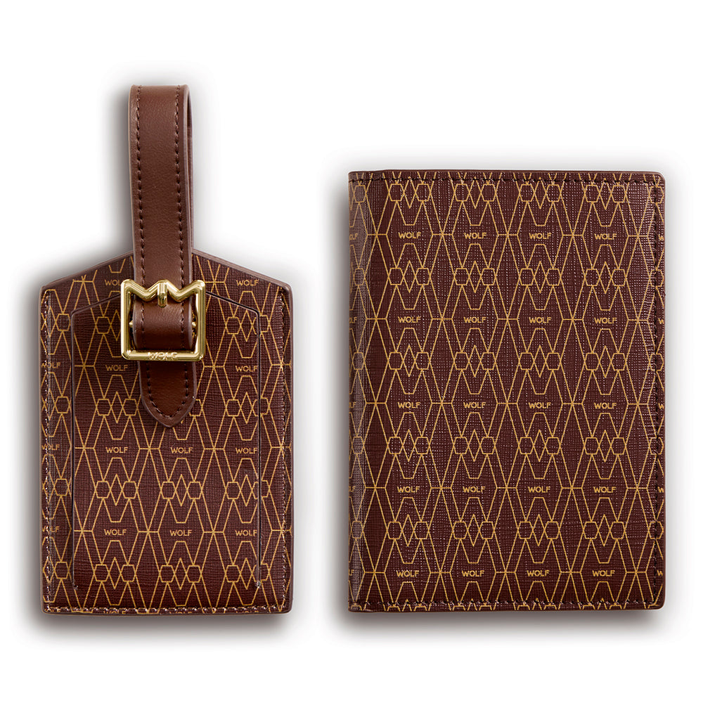 WOLF 1834 Signature Passport & Luggage Tag Gift Set – Brown - Image 2