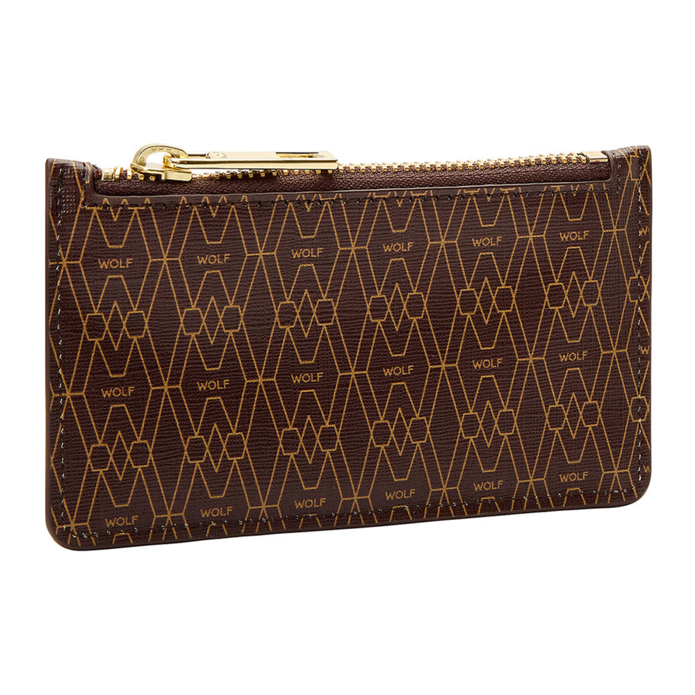 WOLF 1834 Signature Zip Case - Brown | RFID-Blocking Card Wallet with 7 Slots - Image 2