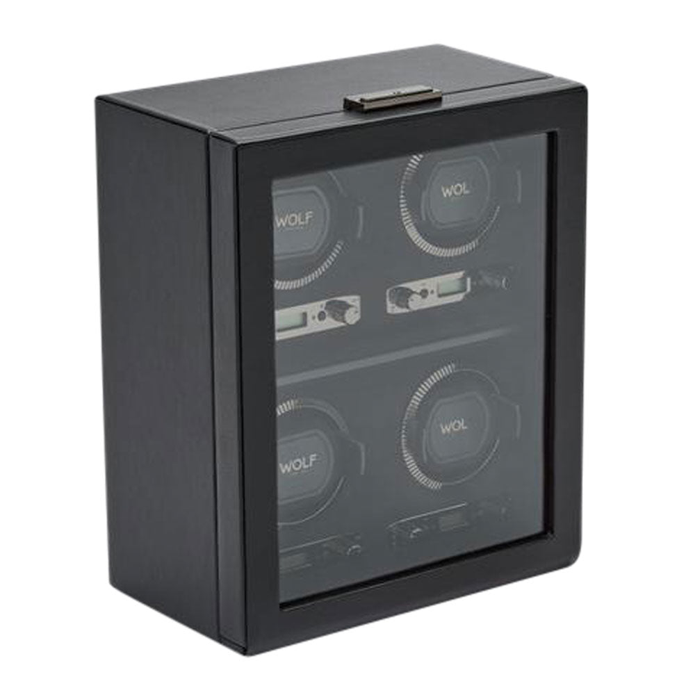 WOLF 1834 British Racing 4 Piece Watch Winder - Black - Image 2