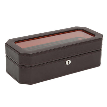 WOLF 1834 Windsor 5-Piece Watch Box – Windsor Brown/Orange - Image 1