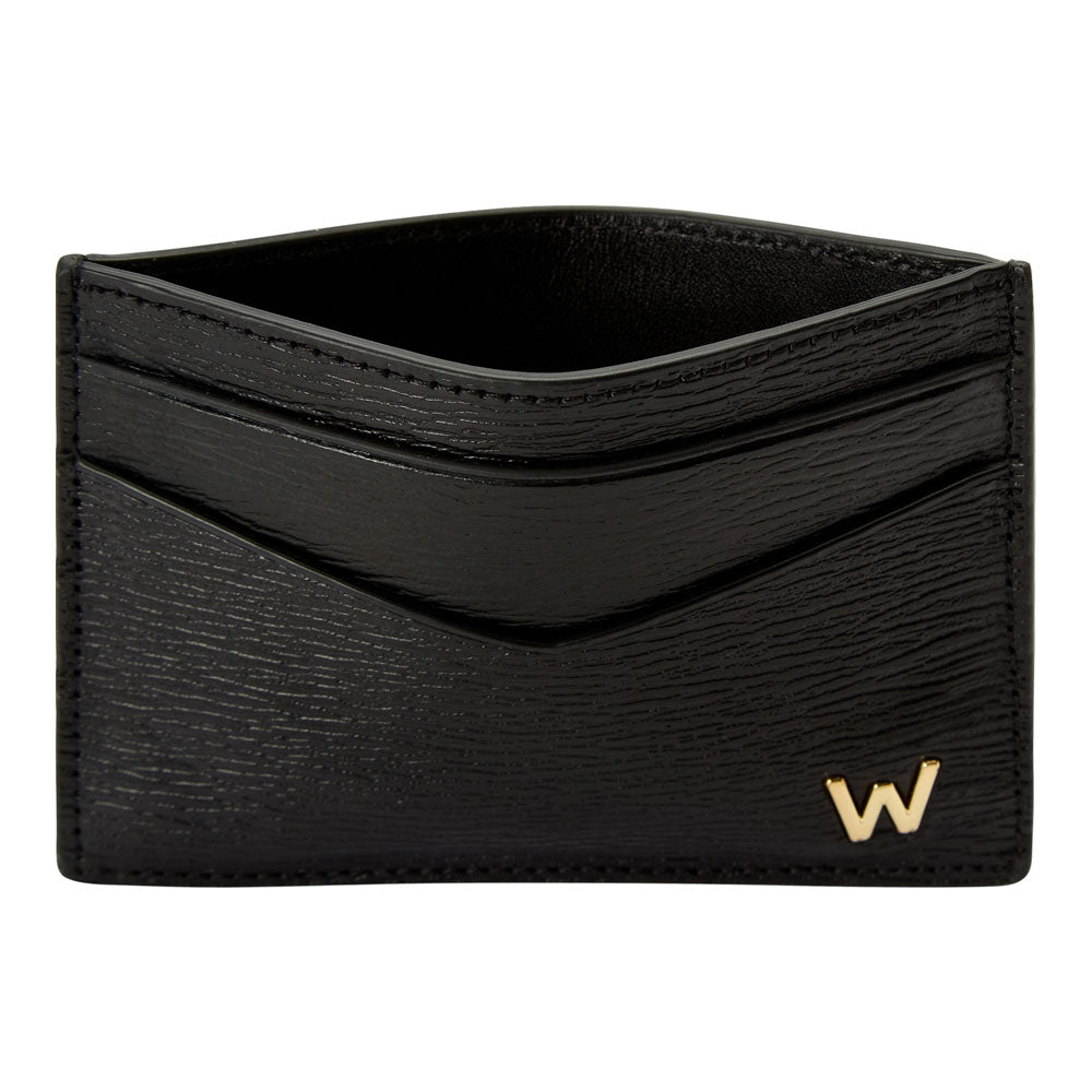 WOLF 1834 W Cardholder – Black Leather RFID Blocking Card Case (5 Slots) - Image 3