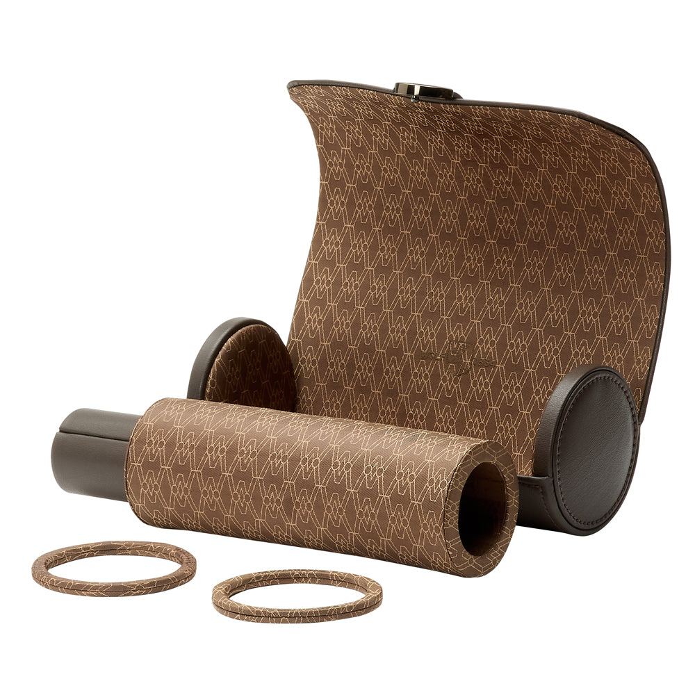 WOLF 1834 Earth Triple Watch Roll – Coffee Apple Leather, 3‑Watch Capacity - Image 4