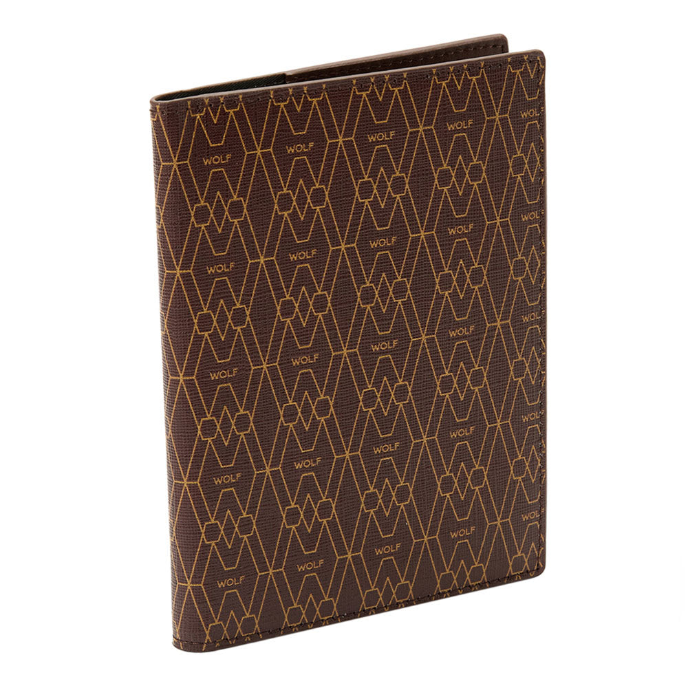 WOLF 1834 Signature Passport Sleeve - Brown | RFID Protection, 3 Card Slots - Image 2