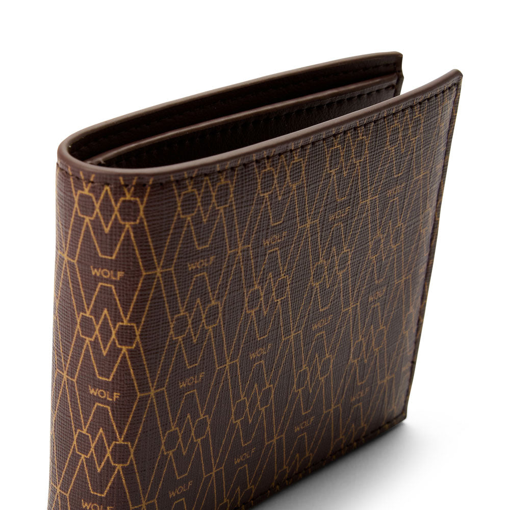 WOLF 1834 Signature Billfold & Coin Holder – Brown (Recycled Vegan) - Image 5