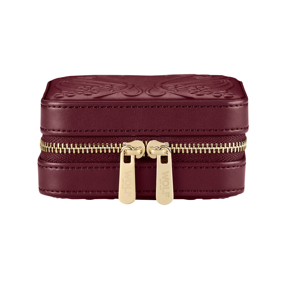 WOLF 1834 x Liberty Small Travel Zip Case - Burgundy - Image 1