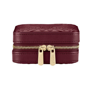 WOLF 1834 x Liberty Small Travel Zip Case - Burgundy - Image 1