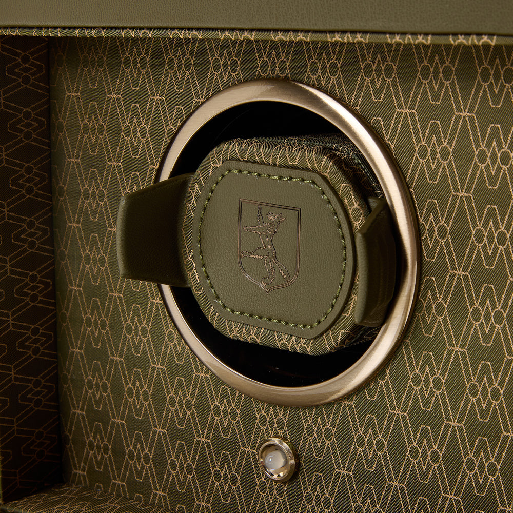 WOLF 1834 Earth Double Watch Winder – Olive (2-Wind, 3-Storage) - Image 7