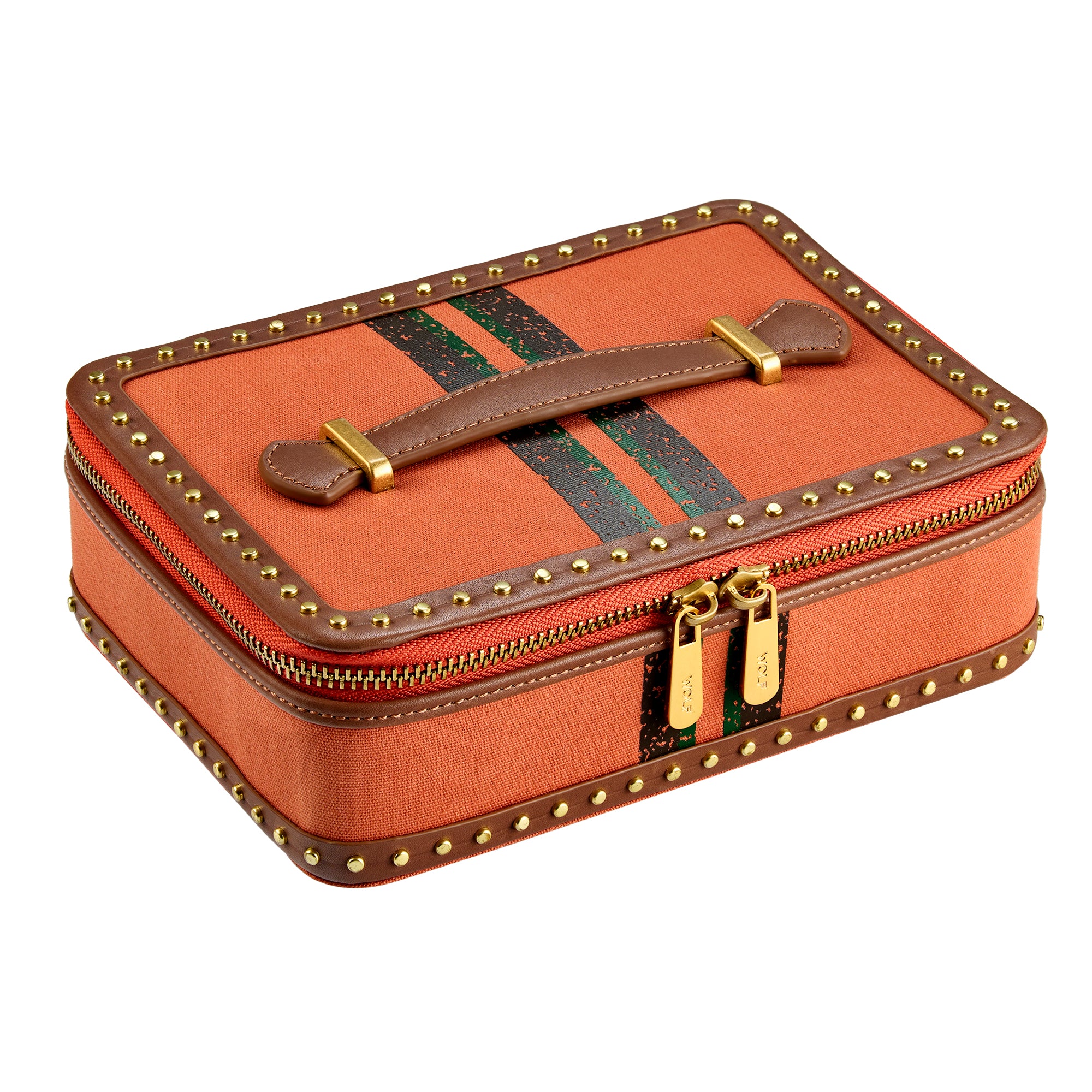 WOLF 1834 Ida Travel Zip Jewelry Case – Orange - Image 2