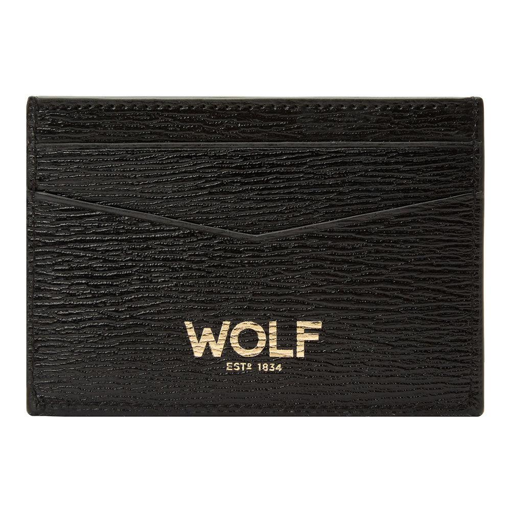 WOLF 1834 W Cardholder – Black Leather RFID Blocking Card Case (5 Slots) - Image 4
