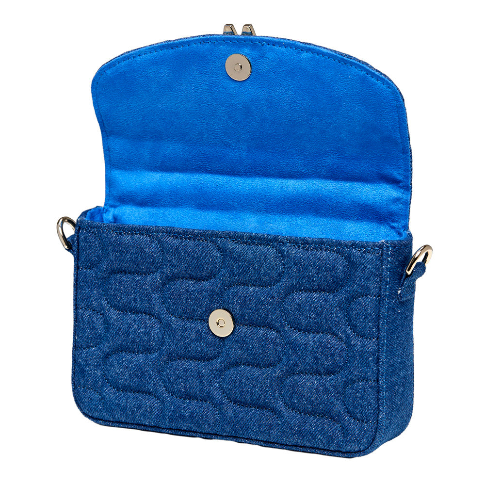WOLF 1834 Mimi Swirl Cross Body Bag with Scarf – Denim - Image 3