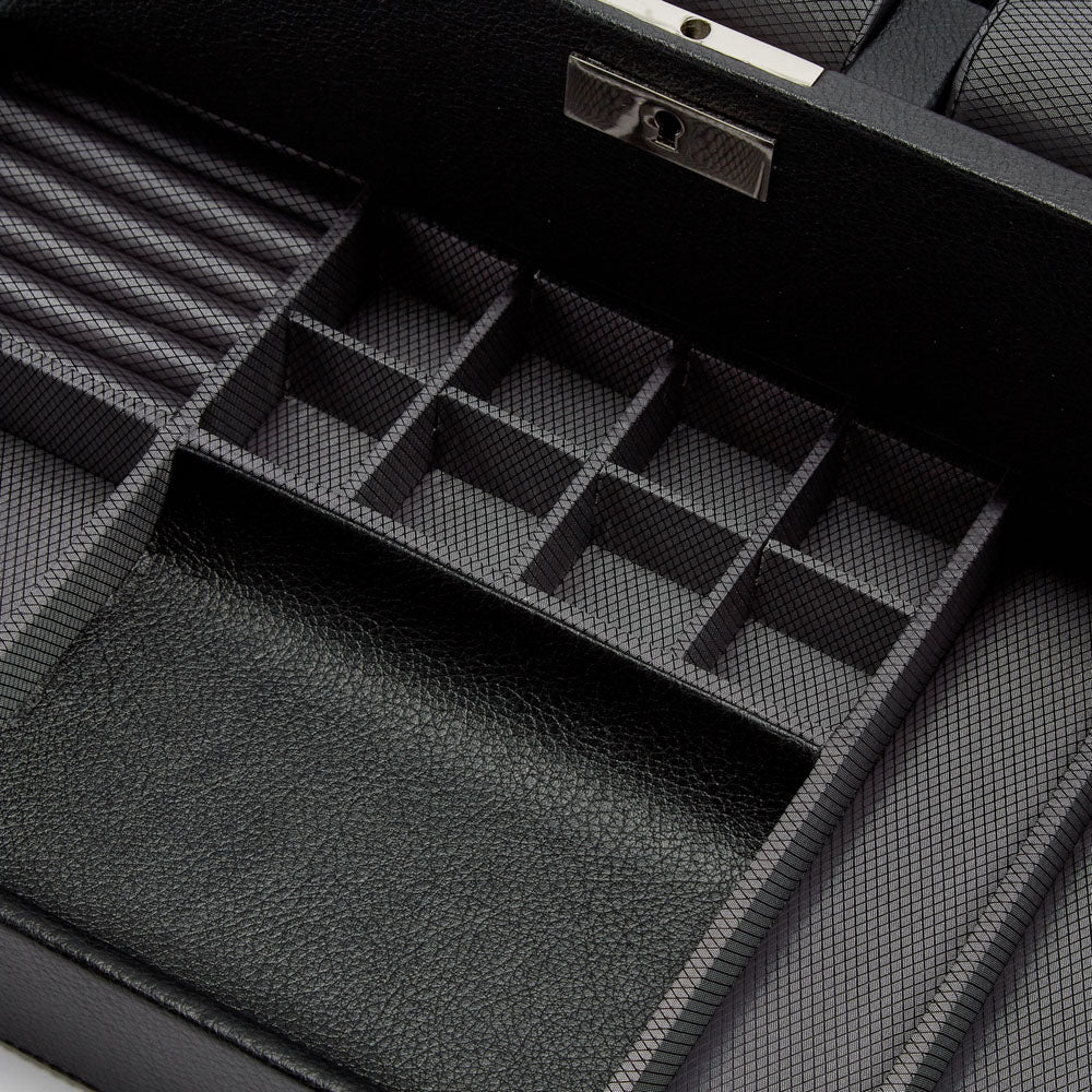 WOLF 1834 Classic 10 Piece Watch Box with Drawer – Black - Image 6