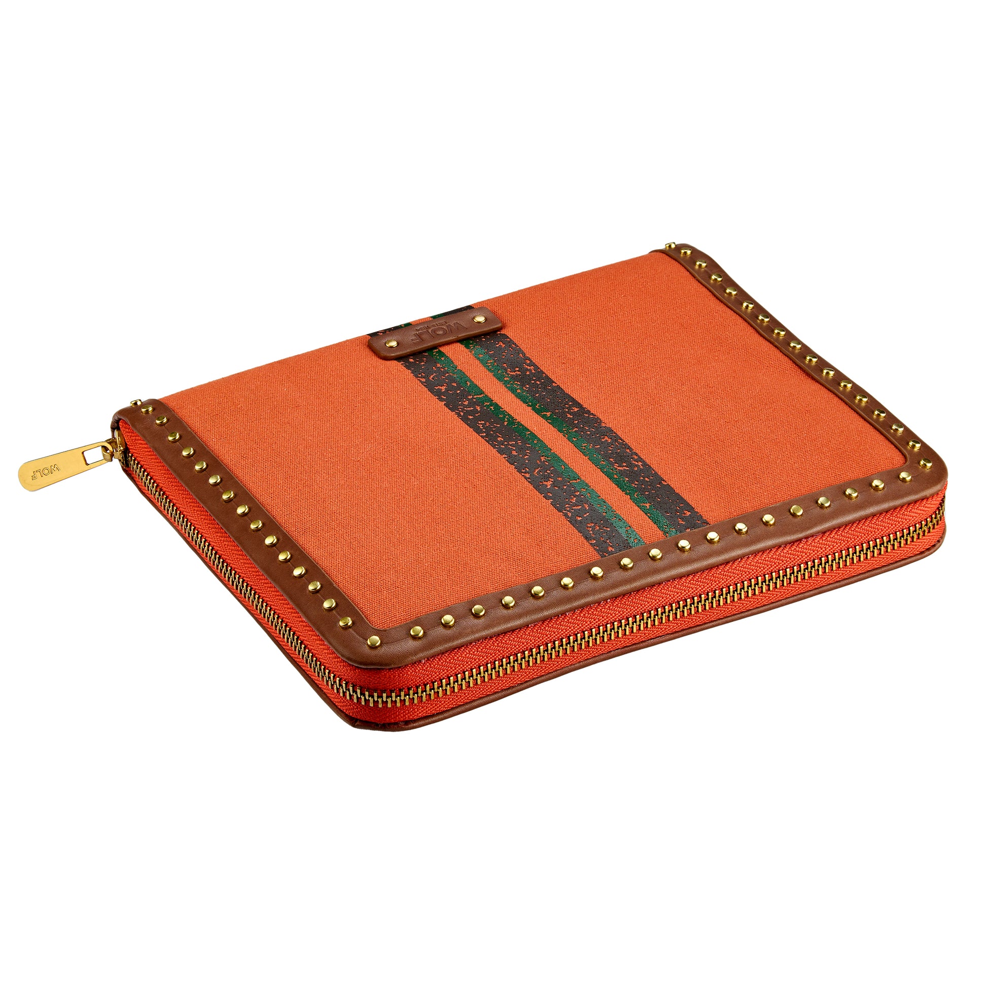 WOLF 1834 Ida Travel Zip Jewelry Portfolio - Orange - Image 2