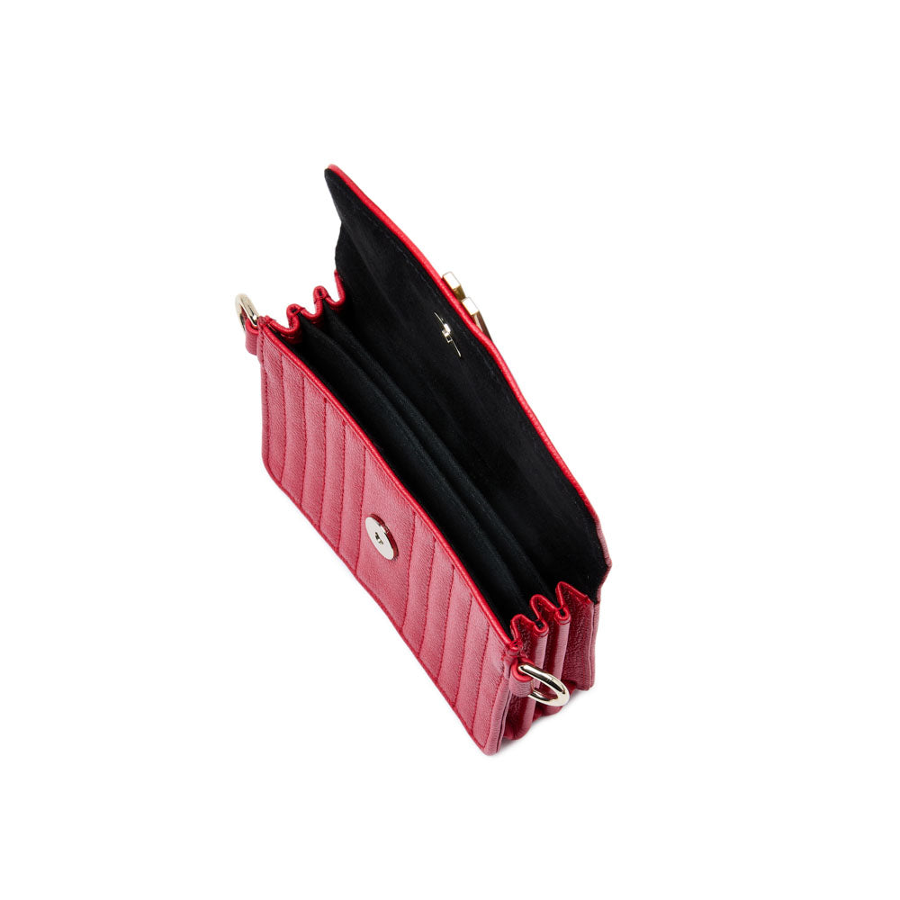 WOLF 1834 Mimi Mini Bag with Wristlet & Lanyard - Red - Image 8
