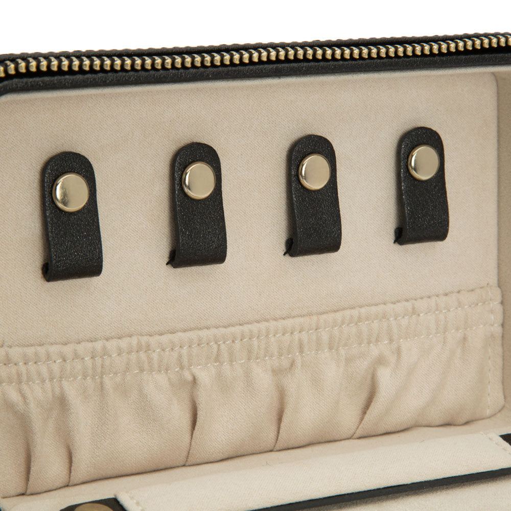 WOLF 1834 Palermo Zip Case – Black Anthracite Jewelry Travel Case - Image 5