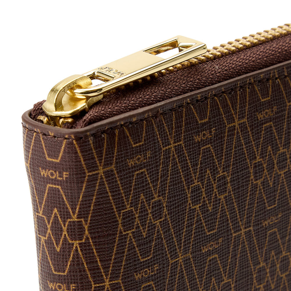 WOLF 1834 Signature Zip Wallet - Brown - Image 5