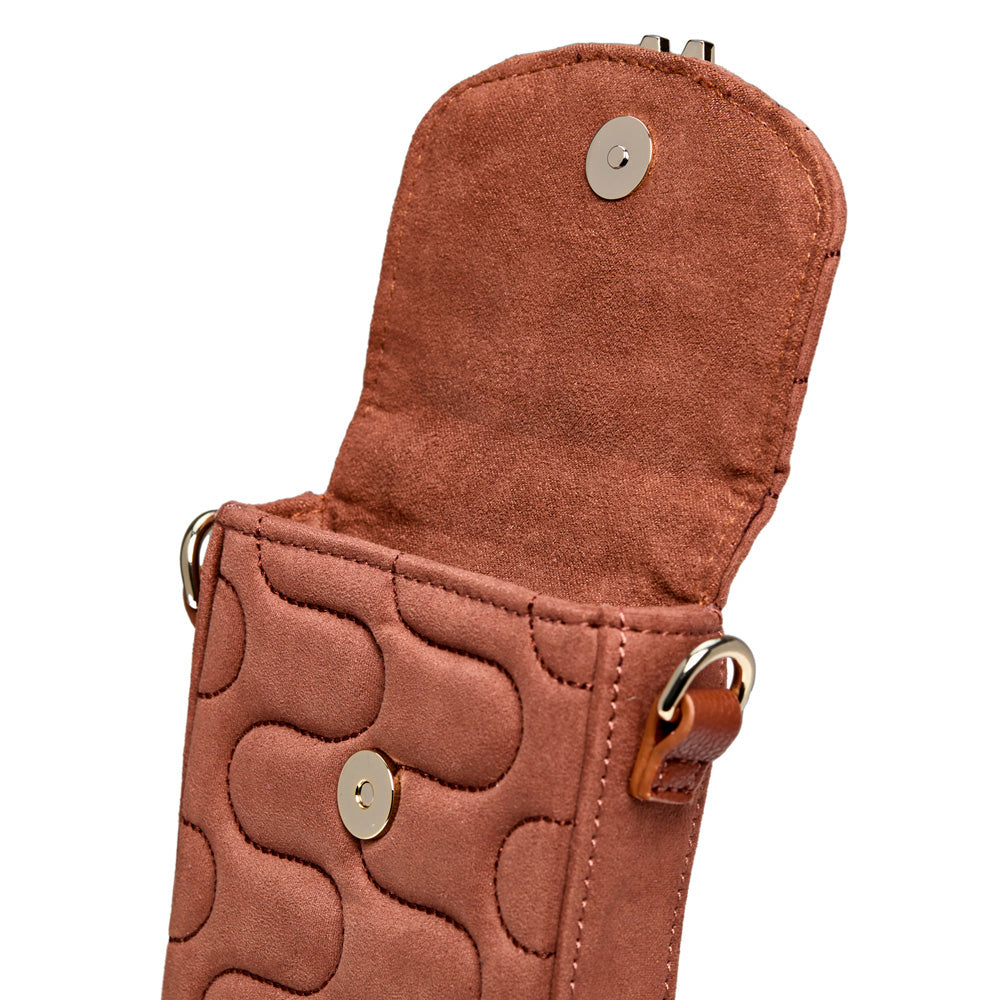 WOLF 1834 Mimi Swirl Phone Bag - Nutshell Brown - Image 4