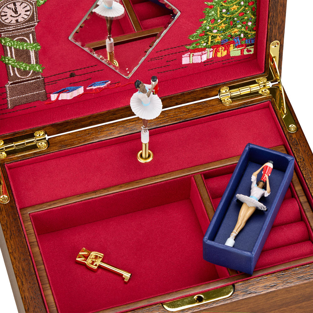 WOLF 1834 Ballet Musical Jewelry Box – Nutcracker Walnut Wood - Image 4
