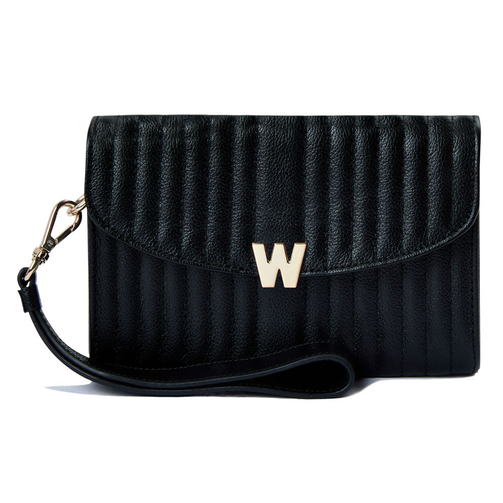 WOLF 1834 Mimi Crossbody Bag with Wristlet – Black Vegan Leather - Image 2