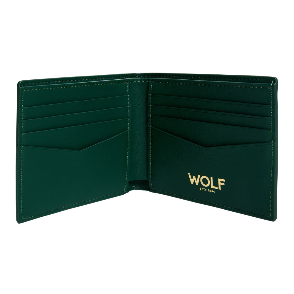 WOLF 1834 Signature Billfold - Green | 8 Card Slots, RFID Blocking, Vegan Apple Leather - Image 3