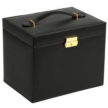 WOLF 1834 Heritage Medium Jewelry Box – Black, 28 Compartments with Travel Case - Image 1