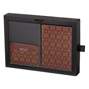 WOLF 1834 Signature Passport & Card Case Gift Set – Brown - Image 1