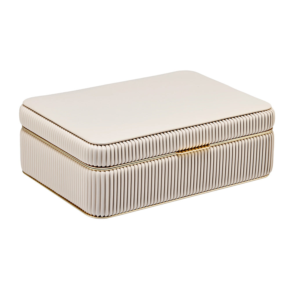 WOLF 1834 Bella Medium Jewelry Box - Bone (3 Removable Trays, 10 Compartments, LusterLoc™ Lining) - Image 2