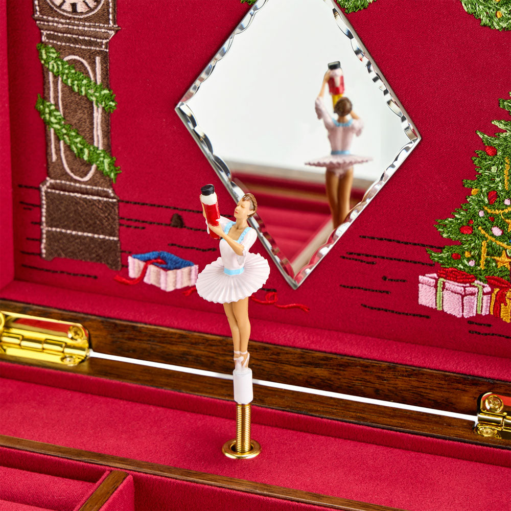 WOLF 1834 Ballet Musical Jewelry Box – Nutcracker Walnut Wood - Image 3
