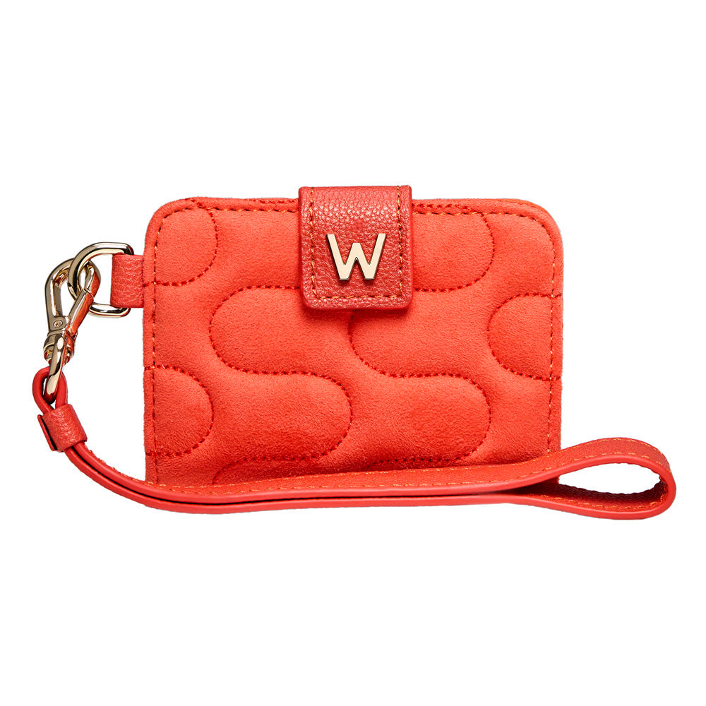 WOLF 1834 Mimi Swirl Card Case - Radiant Red (4 Card Slots, Detachable Wristlet) - Image 2