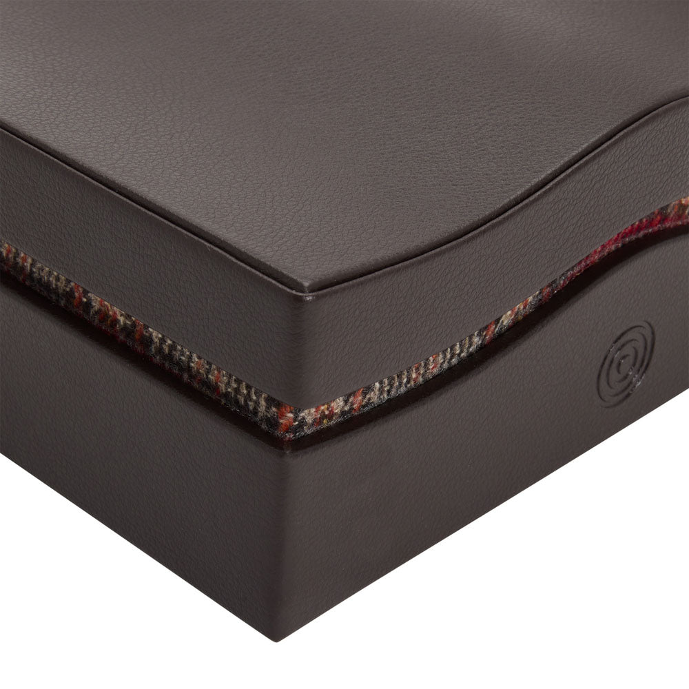 WOLF 1834 WM Brown Accessory Box – Brown Leather with Negroni Tweed Lining - Image 5