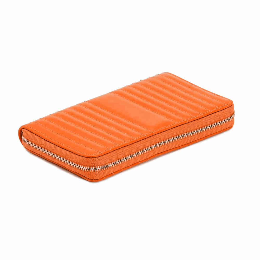 WOLF 1834 Maria Jewelry Portfolio – Tangerine Leather Travel Case - Image 2
