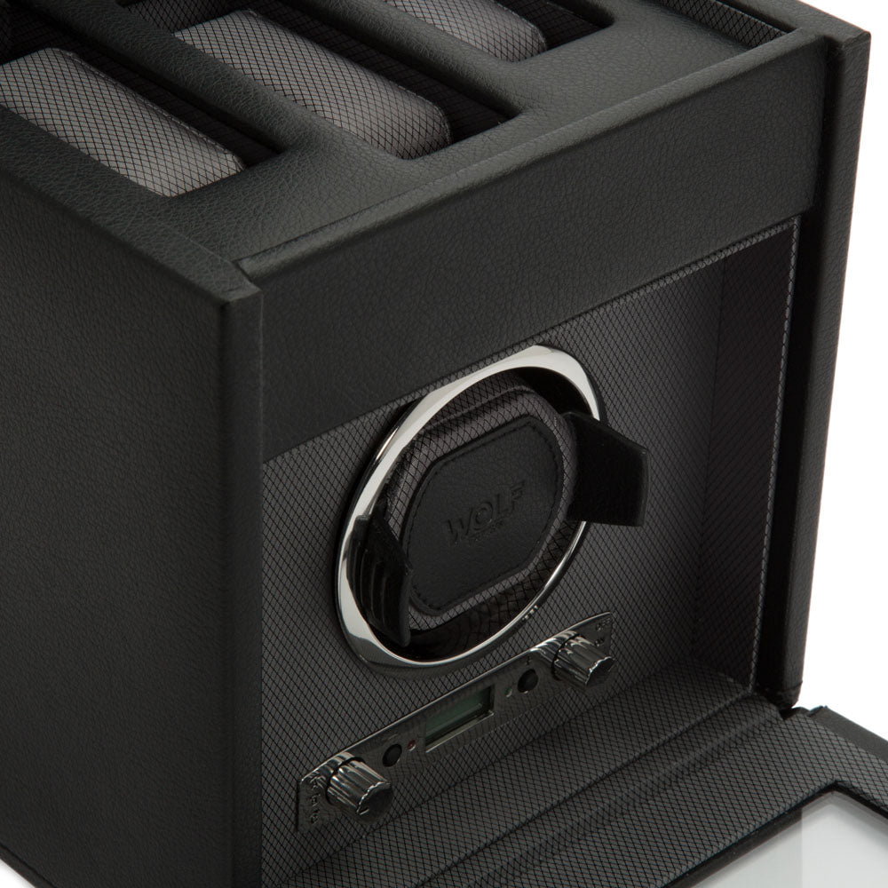 WOLF 1834 Classic Single Watch Winder with Storage – Black - Image 4