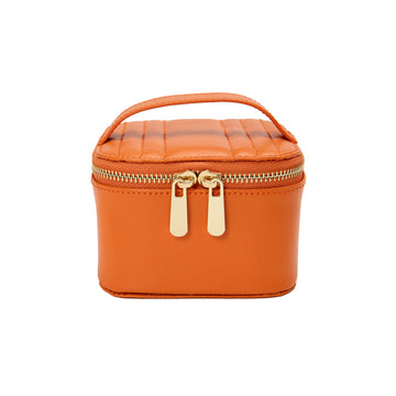 WOLF 1834 Maria Zip Jewelry Cube – Tangerine - Image 1