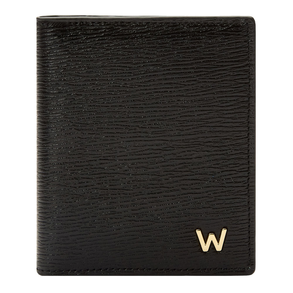 WOLF 1834 W ID Card Case – RFID-Blocking Leather Card Holder with Window Pocket (Black) - Image 1