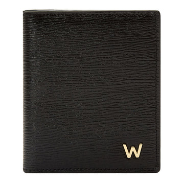 WOLF 1834 W ID Card Case – RFID-Blocking Leather Card Holder with Window Pocket (Black) - Image 1