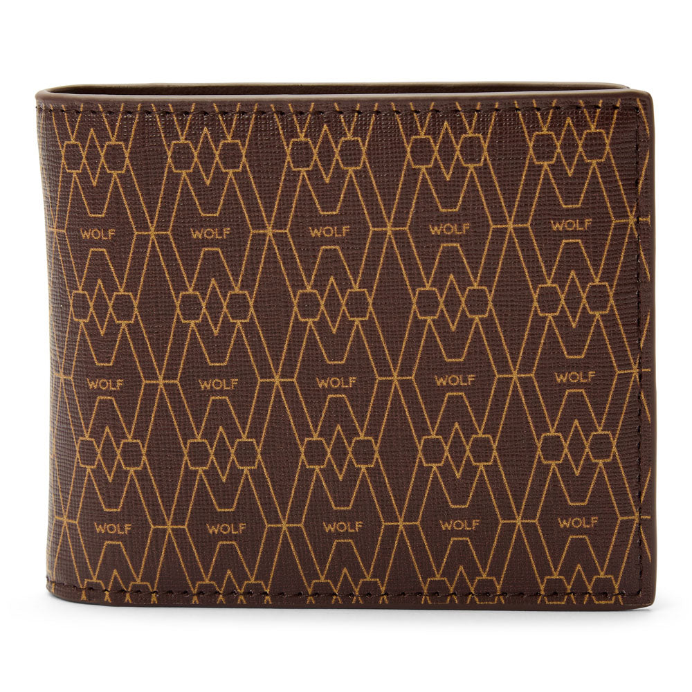 WOLF 1834 Signature Billfold & Coin Holder – Brown (Recycled Vegan) - Image 1