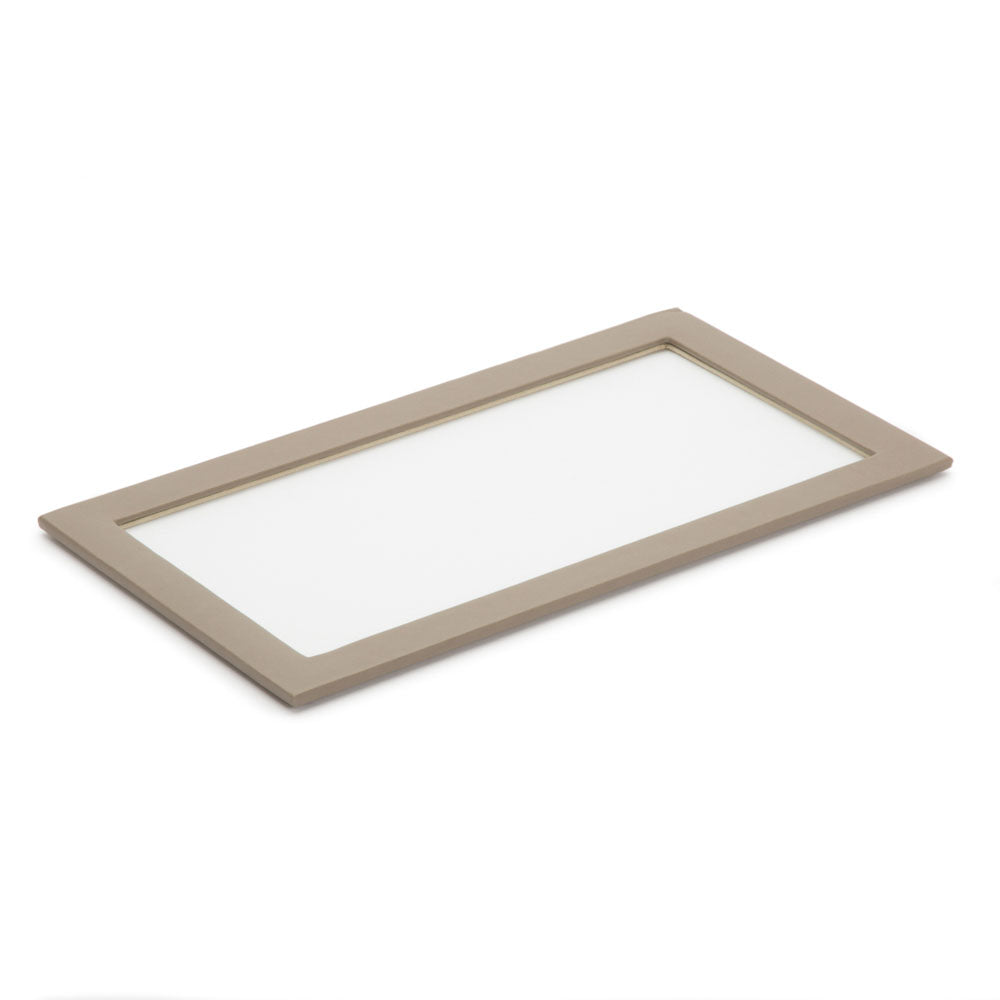 WOLF 1834 Vault Tray Glass Lid – Grey Vegan Leather Jewelry Tray with LusterLoc™ - Image 2