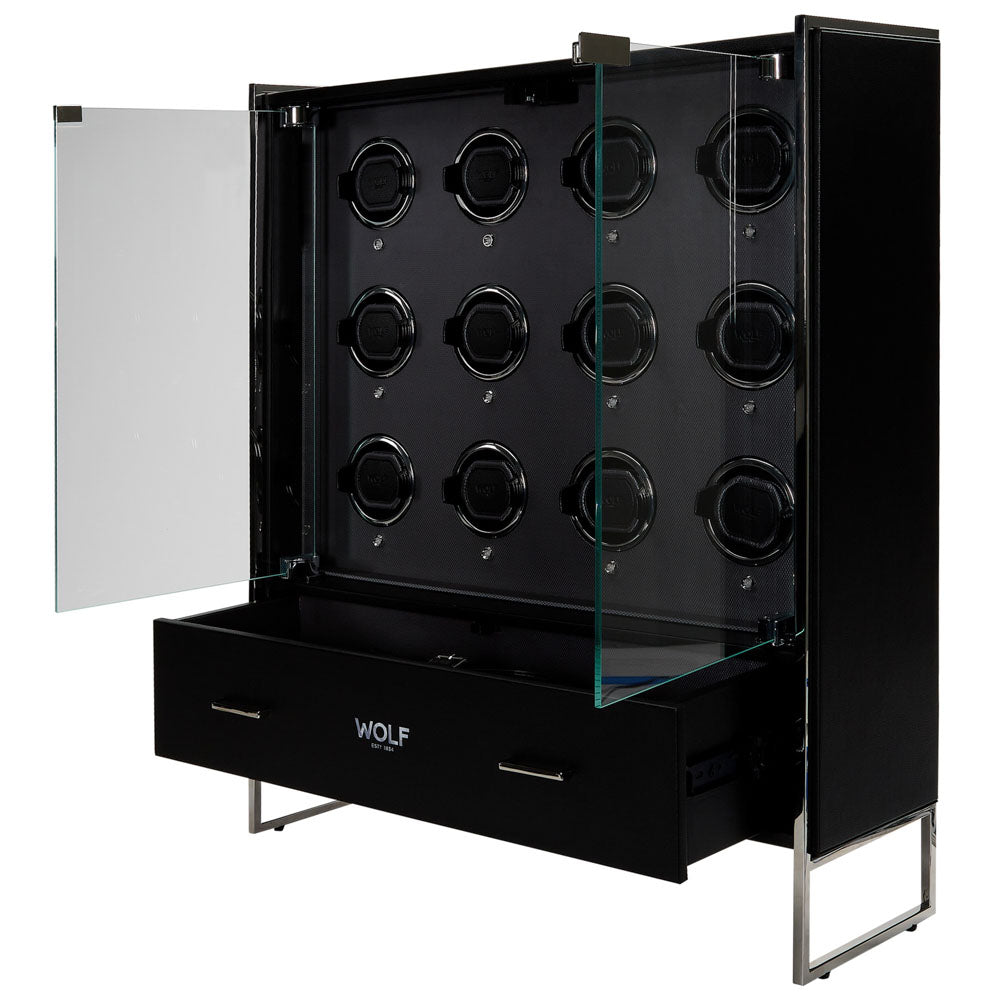 WOLF 1834 Classic 12-Piece Watch Winder Cabinet – Viceroy Black - Image 3
