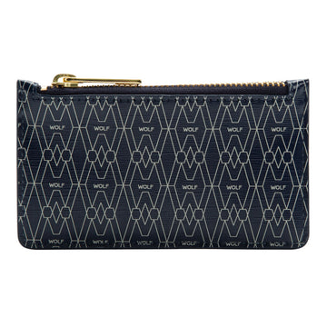 WOLF 1834 Signature Zip Card Case - Blue (7 Card Slots, RFID Protection) - Image 1