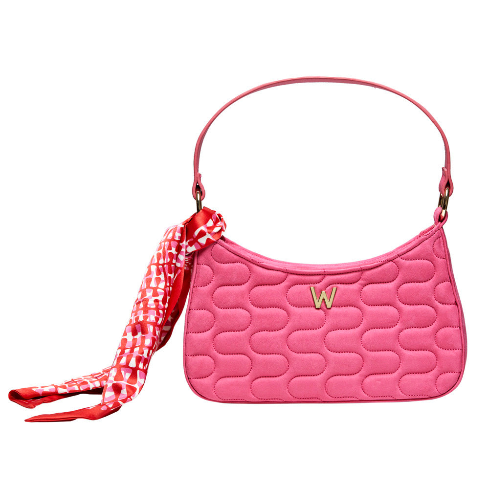 WOLF 1834 Mimi Swirl Shoulder Bag with Scarf - Pink Flash - Image 2